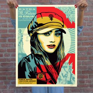Shepard Fairey's contribution to the Artists 4 ERA Collection 